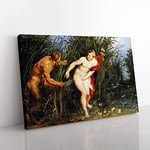 Big Box Art Sensation and Sensuality by Peter Paul Rubens Canvas Wall Art Print Ready to Hang Picture, 76 x 50 cm (30 x 20 Inch), Black, Green, Cream