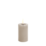 Uyuni - LED pillar melted candle - Sandstone, Smooth - 5x7,5 cm (UL-PI-SAM0506)