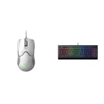 Razer Viper Mercury - Edition limitée Amazon - Souris Filaire ambidextre avec Boutons optiques 5G Advanced Optical Sensor with 16,000 True DPI, Blanc & Cynosa V2 - Clavier Gamer à Membrane