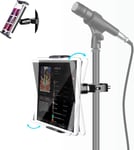 Support De Micro En Métal Pour Ipad, Support De Microphone Pivotant À 360 °, Support De Téléphone En Aluminium, Adaptateur De Pince Pour Tous Les Téléphones, Ipad Pro 12,911, Ipad, Ipad