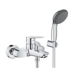 GROHE Ensemble mitigeur bain/douche START + Set de douche Vitalio 23413002 douchette, flexible et support mural - chrome