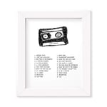 Arctic Monkeys Poster Framed Gift, Band Song Lyrics Album Art, Signed Original Mixtape Cassette Print