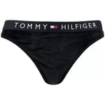 Culottes & slips Tommy Hilfiger  String en velours  Ref 58670 BDS Noir