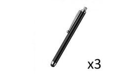 Grand Stylet X3 Pour Samsung Galaxy Tab A Smartphone Tablette Ecrire Universel Lot De 3 (noir)