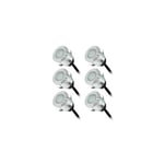 Kit Spot LED Terrasse 6x0,6W 120 12V - Blanc Chaud 3000K