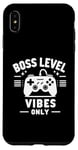 Coque pour iPhone XS Max Boss Level Vibes Only Gamer Fun