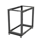 StarTech.com Rack Serveur Mobile 18U 4 Poteaux, Rack Réseau 19" 4 Poteaux avec Roulettes, Rack avec Profondeur Ajustable pour PC/AV/IT - Roulettes/Pieds de nivellement/Fixation au Sol (4POSTRACK18U)