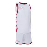 KELME 80803 Ensemble de Basket-Ball pour Enfant Blanc/Rouge 8 pièces