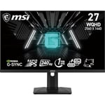 MSI G274QPX 27 Inch WQHD Gaming Monitor - 2560 x 1440 Rapid IPS Panel, 240 Hz / 1ms GtG, 98% DCI-P3 Colour Gamut, HDR 400, Type-C PD 65W, G-SYNC compatible - DP 1.4a, HDMI 2.0b CEC