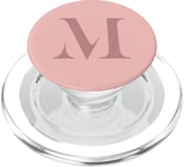 Lettre M Monogramme Prénom Initiale M Rose Marron Cadeau pour elle PopSockets PopGrip pour MagSafe