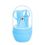 Baby Nursing Nail Clippers Scissors For Kids Trimm Blue Oval Set