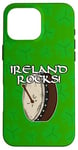 Coque pour iPhone 16 Pro Max St Patrick Day Bodhran Drummer Drums Percussion Musicien