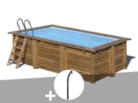 Kit piscine bois Gré Marbella 4,20 x 2,70 x 1,17 m + Douche