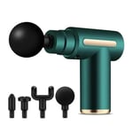 Green Pistolet de massage des tissus profonds, masseur, corps, dos, cou, jambe, fascial, muscle, déterminer