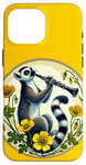 Coque pour iPhone 16 Pro Max Lemur jouant d'une clarinette Illustration Mignon Band Class Art