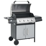 Gas Barbecue Grill 4+1 Cooking Zone Steel & Stainless Steel vidaXL