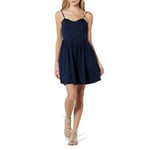 The Drop Perla Shaped Waist Mini Dress, Peacoat Navy, L