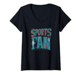 Womens Cool Sports Fan Speech Costume V-Neck T-Shirt