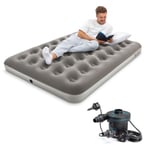 Bestway Camping Double Airbed with Electric Pump, Portable Inflatable Mattress