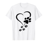 Dog Paw Heart Baby Dogs - Dog Paws Hearts Dog Paw T-Shirt