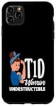 Coque pour iPhone 11 Pro Max Sensibilisation au diabète de type 1 Guerrier T1D indestructible