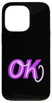 Coque pour iPhone 13 Pro Motif violet Oh, OK violet vieilli