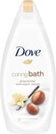 Dove Shea Butter & Warm Vanilla Bath Soak, ¼ Moisturising Cream Bubble Bath,450m