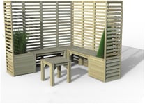 Forest Garden 4 Seater Wooden Patio Set - Natural