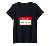 Womens Book of Mormon Musical Hello! Would You Like A Free Book? V-Neck T-Shirt