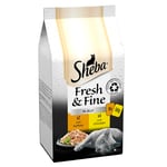 Sheba Fresh and Fine - Wet Cat Food - Pouches with Chicken and Turkey in Jelly - 48 x 50 g