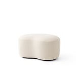 &Tradition - Margas Pouf LC5 Black lacquered oak legs - Karakorum 001 - Sittpuffar - Louise Liljencrantz - Vit - Trä/Textilmaterial/Syntetiskt/Skum