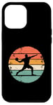 Coque pour iPhone 12 Pro Max Jeu de balle rétro Sunset Dodgeball Player Silhoutte Dodge Ball Game