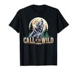 Call of the Wild Howling Wolf Under Full Moon T-Shirt