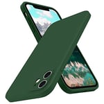 SURPHY Flat Silicone Case Compatible with iPhone 11 Case, Liquid Silicone Slim Fit Case (Individual Protection for Each Len) for iPhone 11 6.1" (Clover Green)