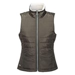 Regatta Westlynn B/W Gilet sans Manches Femme Isolant avec Fausse Fourrure à L'intérieur du col Bodywarmers Femme Dark Khaki FR: M (Taille Fabricant: 14)