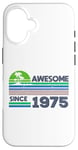 Coque pour iPhone 16 50 ans anniversaire hommes femmes génial depuis 1975