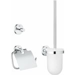 Grohe - QuickFix Start - Ensemble d'accessoires pour toilette, 3 en 1, chrome 41204000