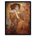 The Dreamers Gustav Klimt Inspired Portrait Of A Woman Art Print Framed Poster Wall Decor 12x16 inch