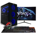 PC Gamer complet Nitropc Pack Diamond - Intel i7-12700KF, RTX 4060 8GB, RAM 32GB, M.2 2TB, Win11, WiFi - Écran 27" FullHD curvo et accessoires