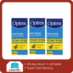 2 X 10ml Optrex Soothing Eye Drops for Itchy Eyes.