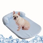 Fesky Dog Bed Large Washable Dog Bed Mattress with Removable Cool Sensory Fabric Zipper Cover Comfortable Pet Mat Pet Pillow Cushion for Medium Large Cats Dogs L