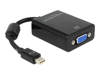 Delock Adapter Mini Displayport > Vga 15 Pin Female - Displayport-Adapter - Mini Displayport (Hane) Till Hd-15 (Vga) (Hona) - 18 Cm - Svart