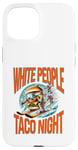 iPhone 15 Funny White People Taco Night Hamburger Skiing Case