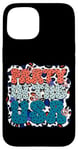 Coque pour iPhone 15 Party In The USA Stars Symboles de paix