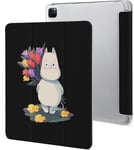 Étui Pour Ipad Pro 2021 Moomin 12,9 Pouces, Type Ordinateur Portable, Support À Trois Volets Avec Porte-Stylo, Veille/Réveil Automatique