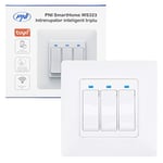 Interrupteur intelligent triple PNI SmartHome WS323 pour le contrôle de l'éclairage Internet compatible avec l'application TuyaSmart