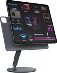 Support Magnétique Tablette Ipad, Support Ipad, Pliable Et Réglable Avec Base Pivotante À 360°, Alliage D'Aluminium, Suspension, Support Tablette Bureau Pour Apple Ipad Pro 12.9 3E/4E/5E/6E