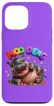 Coque pour iPhone 13 Pro Max Adorable bébé hippopotame Moo Deng Merry Christmas Cheer