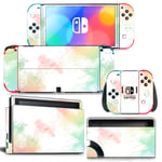 Kit De Autocollants Skin Decal Pour Switch Oled Ns Console De Jeu Oled Protection Gradient, T1464