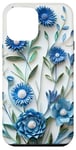 Coque pour iPhone 12 Pro Max Fleur Bleu Bleuet Floral Nature Femme Filles Fleurs